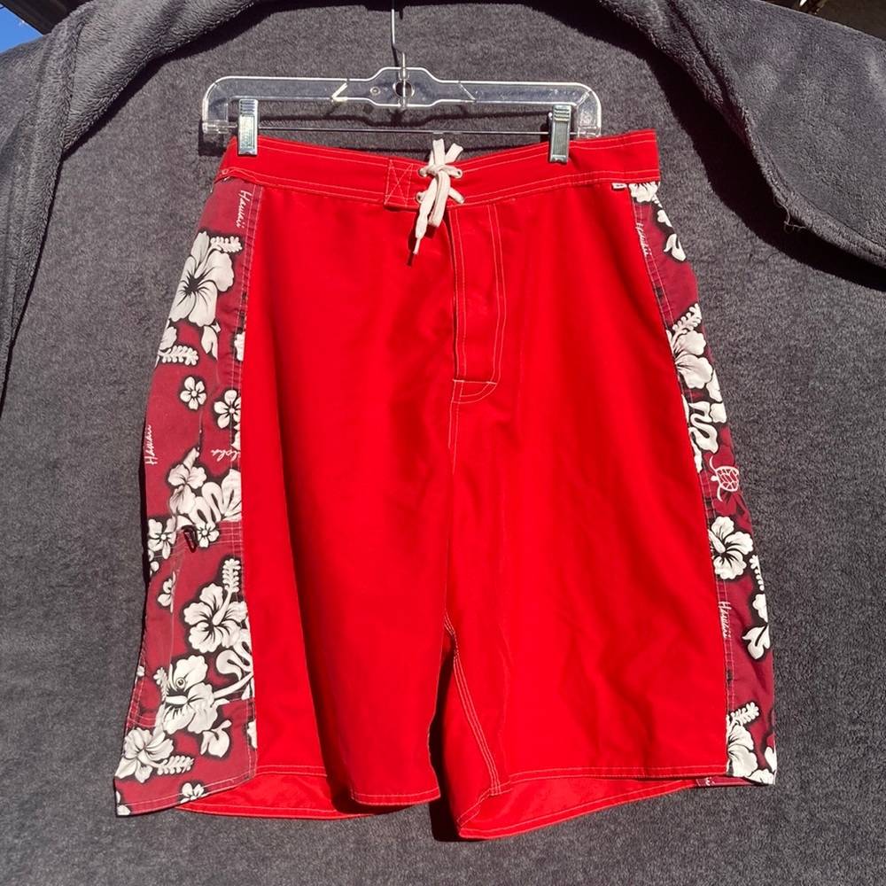 Hawaiian red Mens swimming trunks MV fashion size 36